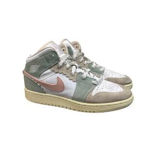 Nike Jordan 1 Mid SE Pink Oxford Sneakers Shoes Youth 6.5Y